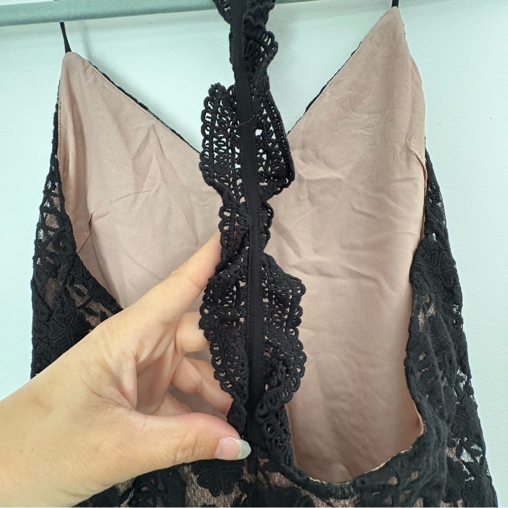 NWT Revolve NBD Acadia Dress in black and nude floral lace over halter dress S - Picture 9 of 16